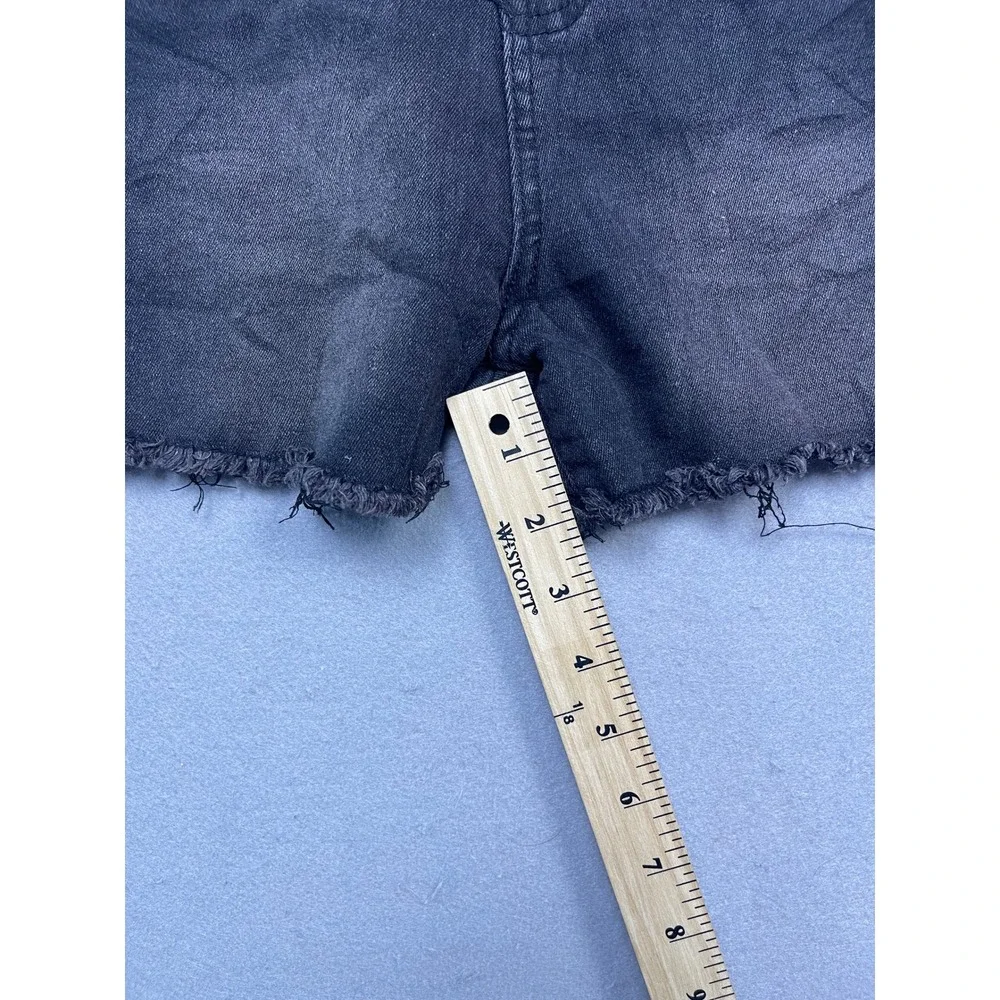 Emma & Elsa Denim Shorts Cotton Polyester Spandex Black 10/12(M) Girls